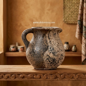 Gravoso Pichet Vase Rustique en Céramique, Carafe Artisanale en Terre Cuite, Récipient Décoratif, Vente en Gros - Product Image 3