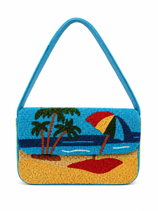 Luxury Handmade Glass Beaded Beach Shoulder Bag Women Designer Summer <b>Handbag</b> Custom OEM ODM Wholesale - Product Image 1