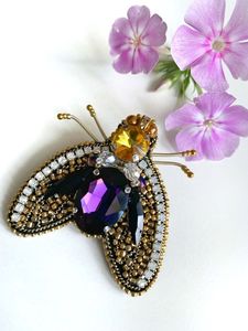 Broche élégante pour vêtements, broche d'accentuation de mode, accessoire de mode décoratif, épingle ornementale, accessoire perlé pour tenue, embr - Product Image 5