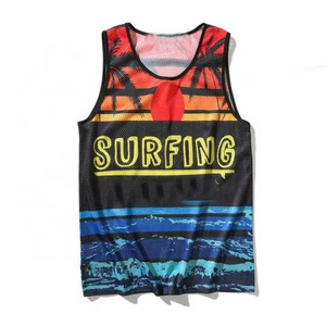 OEM 100% Polyester Men's Gym Tank Top Sublimation Quick Dry Summer Vest Sportswear <b>Running</b> <b>Singlets</b> Casual Summer Tank Top - Product Image 6