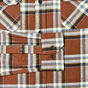 Chemises en flanelle à carreaux pour hommes, 100% coton, anti-rides, respirantes, col rabattu, chemises décontractées d'automne - Product Image 3