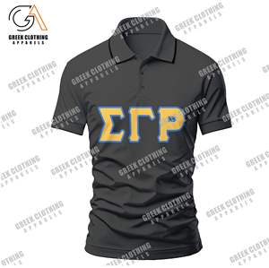 Camiseta Polo Raglan Personalizada con Bordado de la Fraternidad Griega Phi Beta Sigma, Camiseta Ringer Premium para Hombre de Algodón - Product Image 5