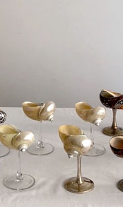 Premium Seashell <b>Goblet</b> <b>Glass</b> Coastal Home Decoration And Event Display - Product Image 2