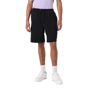 Shorts de survêtement noirs personnalisés pour hommes, taille élastique, cordon de serrage, poches latérales, coupe décontractée au-dessus du genou, marque privée, vente en gros - Product Image 1