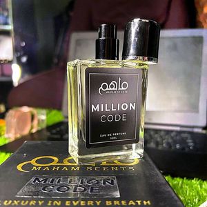 Million Code Eau De Parfum 50ml Unisex Fragrance Clear Glass Bottle Black Cap Long Lasting Aromatic Spray High Concentration EDP - Product Image 1