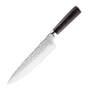 Cuchillo de Chef Ambidiestro Forjado a Mano, Ecológico, Extra Afilado, de Acero Inoxidable Industrial, con Mango de Madera Estilo Vikingo, 8-9.9 Pulgadas - Product Image 6