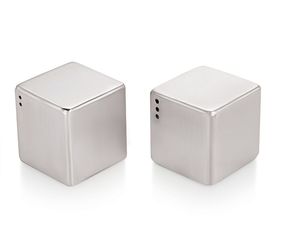 Salières et poivrières cubiques en acier inoxydable résistant à la rouille (sel et poivre) - Product Image 2