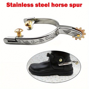 Espuelas de Acero Inoxidable para Caballo, Estilo Vaquero Occidental, Ajustables con Correa, Resistentes - Product Image 3