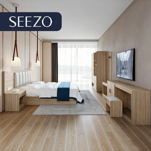 Juego de Muebles Modernos para Dormitorio de Hotel al por Mayor, Cama Individual King Size Tapizada, Muebles Personalizados para Habitación de Huéspedes de Hotel, Juego de Madera - Product Image 3