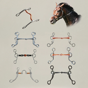 Bocado de Acero Inoxidable para Caballos, Bocado de Entrenamiento, Equipo Ecuestre, Suministros para Arneses - Product Image 5