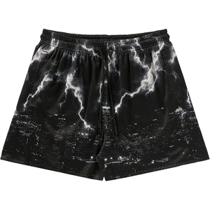 กางเกงขาสั้นผู้ชายผ้าตาข่ายพิมพ์ลายกราฟิกแบบ Sublimation น้ำหนักเบา ระบายอากาศได้ดี เหมาะสำหรับวิ่ง ออกกำลังกาย และสวมใส่ลำลอง - Product Image 1