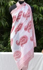 ผ้าคลุมบิกินี่ลายพิมพ์ลายเพสลีย์แบบอินเดีย ผ้าซารอง ปาเรโอ ขายส่งราคาถูก ผ้าซารองผ้าฝ้าย - Product Image 3