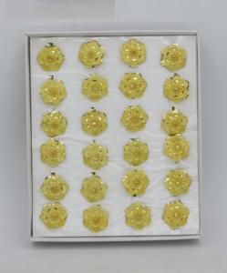 Anillos de dedo Dubai indio árabe chapado en oro clásico étnico dorado anillos de dedo de gran tamaño ajustable - Product Image 2