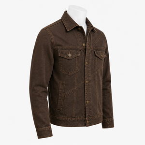 Chaqueta Vaquera de Invierno Personalizada para Hombre, Tejido Vaquero Resistente, Ecológico, Cortavientos, Ajuste Cómodo, Costuras de Calidad, Diseño Elegante - Product Image 2