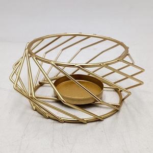 Geometric Designed Golden Colored Tabletop Decorative <b>Tealight</b> <b>Candle</b> Holder Hot Selling Home Enhancing Reliable <b>Tealight</b> Stand - Product Image 5