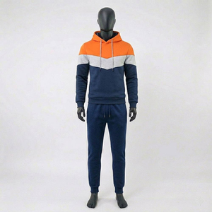 Survêtement de sport d'hiver à capuche de haute qualité pour hommes, conception de logo personnalisé, vêtements de sport ajustés OEM, survêtements en gros - Product Image 1