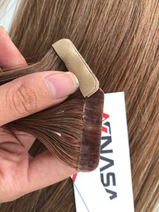 Extensions de cheveux vierges vietnamiens de haute qualité, foncés et blonds, à fixer avec des bandes, style ondulé naturel, approvisionnement direct d'usine - Product Image 5