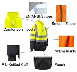 Sweat à capuche réfléchissant pour homme, vêtement de sécurité, veste chaude en polaire Hi Vis - Product Image 4