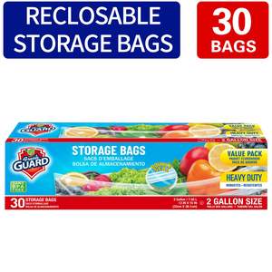 Lot de 30 sacs de conservation alimentaire refermables ultra-résistants pour trier et conserver les aliments frais - Product Image 1