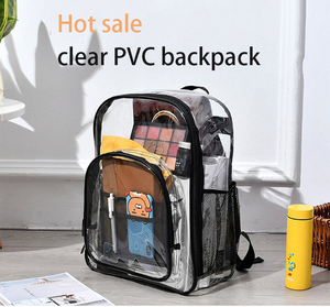 Custom Transparent School Backpack Women Men Travel Backpack <b>Bag</b> Pvc Backpack Kids <b>Clear</b> Students Laptop Travel School <b>Bag</b> - Product Image 4