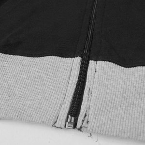 Sweat-shirt à capuche zippé pour homme, coupe classique, style décontracté, automne, en tissu French Terry, avec empiècements de couleur contrastée - Product Image 5