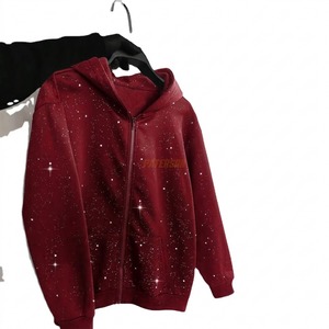 Sweat-shirts à capuche pour hommes avec strass, personnalisables, style streetwear, vente en gros, fabricant et fournisseur de vêtements - Product Image 4