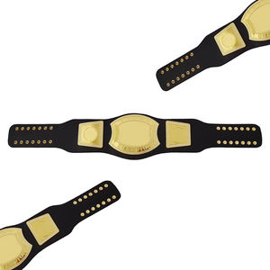 Adult Heavyweight Custom Championship Trophy Belt Brass Zinc Alloy <b>Plate</b> Personalized <b>Name</b> Leather Strap Boxing Sports Award - Product Image 3