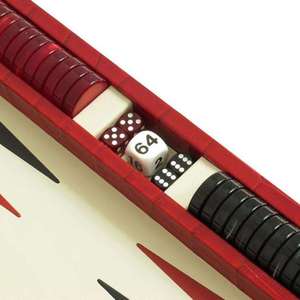 Factory Custom Modern Large 21 23 Inch Red Leather <b>Backgammon</b> Chips Chess Game <b>Set</b> with Leather Table for Children Middle East - Product Image 4