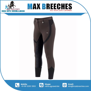 Pantalones de equitación de silicona de asiento completo premium para mujer al por mayor |   Cómodos pantalones de equitación de nailon y spandex con elasticidad - Product Image 1