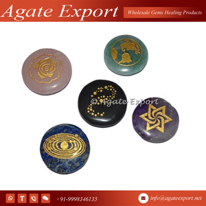 Usui Reiki Chakra pirámide piedra Ágata Natural cristal Feng Shui estilo tallado tazón varita Chakra conjunto patrón Reiki grabado mascota - Product Image 4