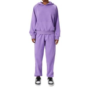 2025 conjuntos de Sudadera con capucha corta para mujer, gran oferta, estampado bordado de diseño personalizado para mujer, entrenamiento de otoño, Top con capucha para niñas, sólido - Product Image 3