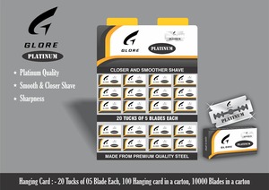 Rasoir à double tranchant en acier inoxydable avec 20 plis et 6 lames par pli 12000 lames par carton Présentoir de cartes suspendues - Product Image 4