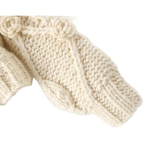 Cardigan en tricot épais pour femme Power Abaan Sports, anti-rides, avec blocs de couleur, fermeture éclair sur le devant, col en V, manches longues - Product Image 5