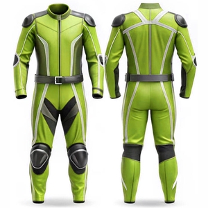 Traje de Motociclismo Verde de Manga Larga Unisex, Spandex y Nailon Transpirable, Equipo de Protección para Todas las Estaciones, Lawd Sports LW-MBS-0007 - Product Image 1