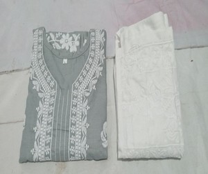 TRENDING COTTON EMBROIDERY WORK TOP BOTTOM SET DAILY WEAR WHOLESALE PRICE ETHNIC GARMENT GREY - Product Image 3