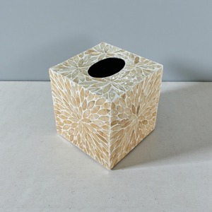 Designer Mother Of Pearl Tissue Holder Perfect For Coffee Table Dining Table And <b>Vanity</b> Decor Wholesale From India - Product Image 4