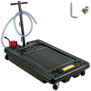 Vasca di scarico olio portatile a basso profilo da 64L/17 galloni con pompa e tubo da 8 pollici per drenaggio SUV, auto e camion - Product Image 3