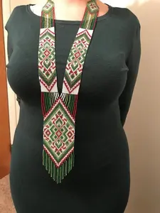 Collier Gerdan ukrainien | Chunky | Ethnique | Tribal | Collier ukrainien | Unique | Collier africain pour femme avec boucles d'oreilles, pour cadeau - Product Image 2