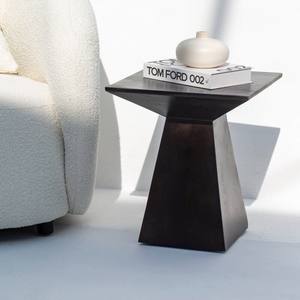 Mesa Auxiliar Negra Vandana Orion Arion, Mueble de Diseño Moderno y Minimalista con Detalles en Madera - Product Image 2