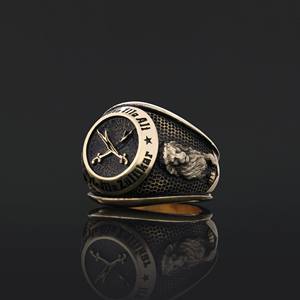 Anillo Islámico BOJ 02 Muhammad Resulullah, Caligrafía Musulmana, Regalo Religioso, Anillo de Plata 925 para Mujer, Certificado GIA - Product Image 5