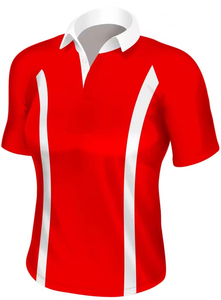 เสื้อรักบี้ผู้ชายแบบสั่งทำขายส่ง OEM แบบซับลิเมชั่น แขนสั้น คอวี ระบายเหงื่อได้ดี กระชับรูปร่าง ผลิตจากโพลีเอสเตอร์ สำหรับเล่นกีฬา - Product Image 4
