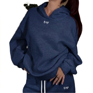 Sudadera con capucha de forro polar para hombre, lavada, desgastada, de corte holgado, sin forro, bordada, para invierno, 350GSM, con efecto rasgado, ajuste holgado, logotipo frontal personalizado en relieve - Product Image 6