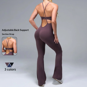Conjuntos de Yoga Populares en Europa y América, Pantalones de Yoga Transpirables de Cintura Media para Mujer, Chaleco Deportivo, Ropa de Fitness de 2 Piezas, Ecológica - Product Image 1