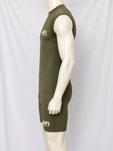 Haut de compression unisexe AFi à manches longues, blanc, en polyester/nylon, avec impression par sublimation, séchage rapide, logo frontal, pour adulte - Product Image 4