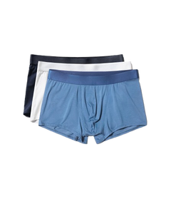 Paquete de 6 Calzoncillos Boxer para Hombre, Color Azul Marino y Gris, Tejido Sólido, Cintura Elástica Cómoda - Product Image 2