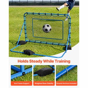 อุปกรณ์ฝึกซ้อมฟุตบอลแบบ Quick Switch Angle Soccer Goal Rebounder โครงเหล็กแข็งแรง ทนทาน ตาข่าย PE สำหรับฝึกส่งบอล - Product Image 5