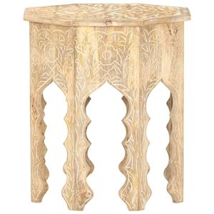 Tavolino Laterale in Legno di Mango Massiccio Sbiancato, Tavoli Console Medi - Product Image 2