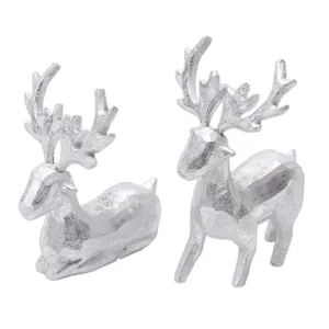 Figura Decorativa de Reno en Aluminio Chapado en Oro, Escultura de Arte Navideño, Artesanía Fundida, Regalo para el Hogar y la Empresa - Product Image 3