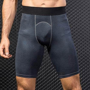 High Quality <b>Men's</b> <b>Compression</b> Running <b>Shorts</b> Elastic Waist Solid Casual Custom Made Wholesale Workout - Product Image 5