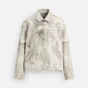 Chaqueta de mezclilla casual sólida para hombre Sophia 2023, impermeable, con cuello alto, botones de cuerno, teñida con hilo, estilo motociclista y safari, para invierno. - Product Image 4